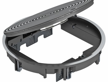 Лючок GRAF9-2 U, IP65 (для 12 розеток Modul45 в 3xUT4 (арт. 7408727) серебристый, серый)