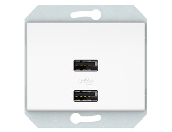 2хUSB зарядное устройство (3,4А), без рамки