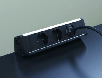 Настольный розеточный блок VersaDESK (3 розетки 220V + 2 RJ45)