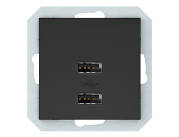 USB зарядное устройство двухместное 2xUSB 3,4 А без рамки