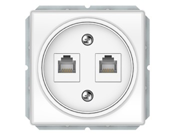 Tелефонная розетка RJ11,  двухместная, б\р