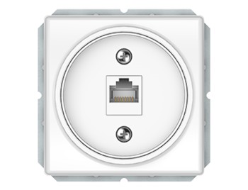Kомпьютерная розетка RJ45, Тайвань, б\р, белоснежная