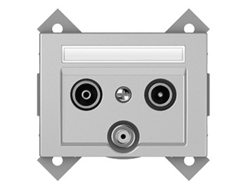 РОЗЕТКА АНТЕННАЯ конечная (TV+R+SAT), без рамки
