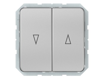 ВЫКЛЮЧАТЕЛЬ ДЛЯ ЖАЛЮЗИ 2-клавишный (IP44), без рамки - P410-020-04 - P410-020-04