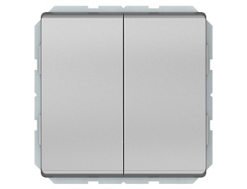 ПЕРЕКЛЮЧАТЕЛЬ 2-клавишный (IP44), без рамки - P(6+6)10-020-04
