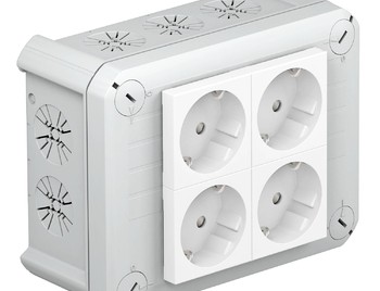 Распределительная коробка T100, 150x116x67 мм, с 4 Modul 45