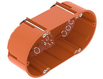 Монтажная коробка для полых стен двойная  139x68, H47, без галогена