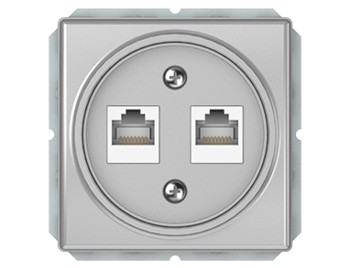 РОЗЕТКА КОМПЬЮТЕРНАЯ 2-местная (CAT5E UTP), без рамки - 4779101639308