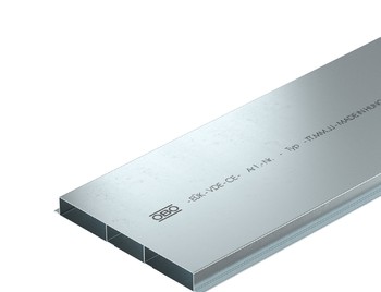 Кабель-канал для заливки в стяжку EUK 2000x250x28 мм (сталь) 3-секционный (с 2 перегородками)