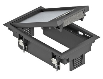 Лючок GES2U (универсальный) для 3 розеток Modul45 (для 1xUT3 арт. 7408723) полиамид, черный