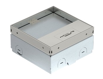 Лючок UDHOME-ONE пустой (крышка с выемкой 15 мм) 140х140х75–105 мм, нагрузка 1529 кг, нерж. сталь